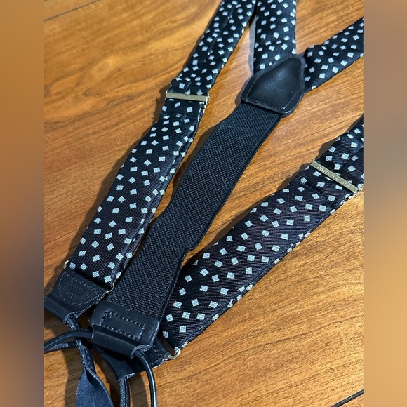 Vintage GAS Germany Suspenders Lot Button-End Braces – Red Stripe, Black Pattern - Picture 4 of 7